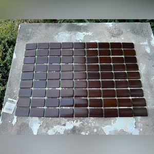 VTG Tile Block Wood Placemat Set Of 4 Dining Room Decor 12" X 18" ECLAIR Quality